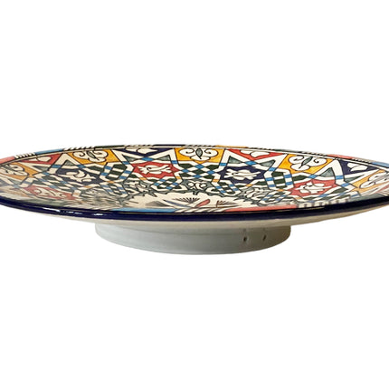Handbeschilderde keramische schaal 35 cm