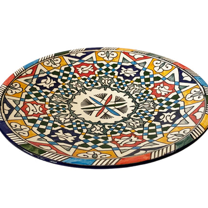 Handbeschilderde keramische schaal 35 cm