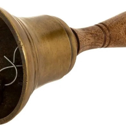 Tafelbel - schoolbel - bel - mango - bruin 17cm