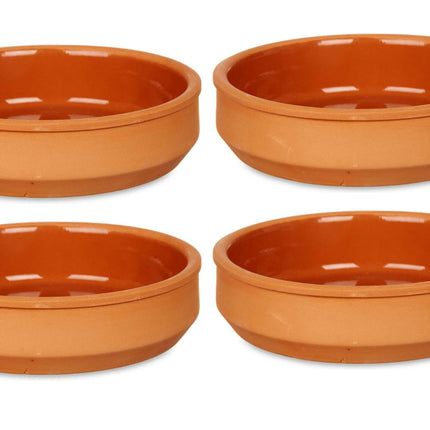 Set 4x tapas/creme brulee schaaltjes terracotta/bruin 16cm