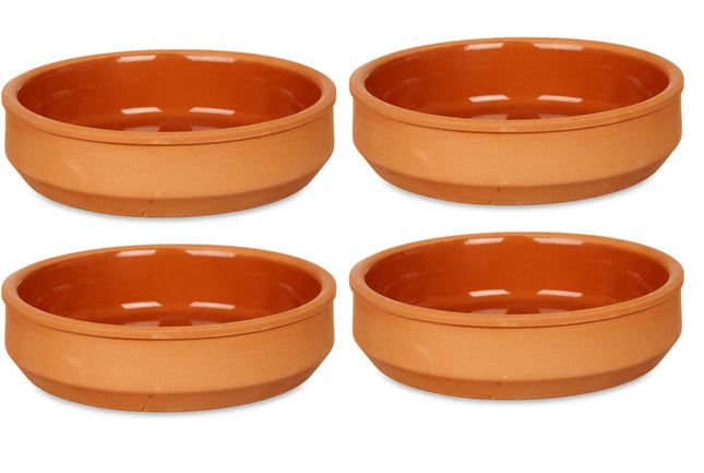 Set 4x tapas/creme brulee schaaltjes terracotta/bruin 16cm