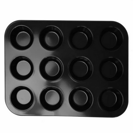 Kinghoff Cupcakevorm - 12 Delige Muffin Bakvorm, 35 x 26 x 3 cm - Ovenbestendig tot 250°C - Geschikt voor Vaatwasser - Taartvorm - Cakevorm