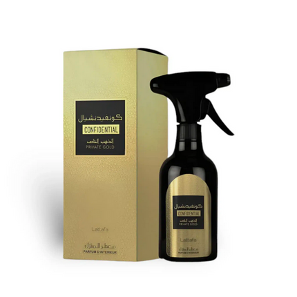 Confidential Private Gold Room Spray 450ml by Lattafa - Luchtverfrisser