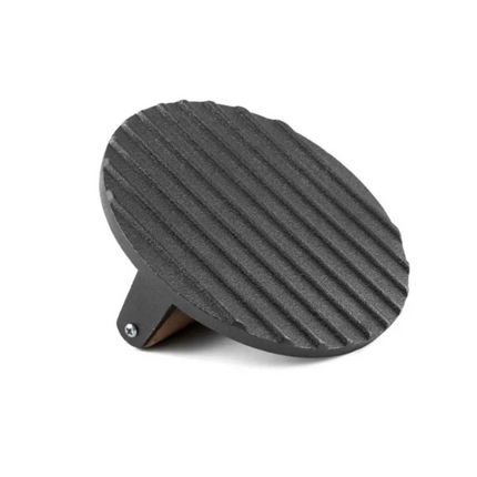 Gietijzeren Hamburgerpress XL – Zware Grill- en BBQ Press voor Hamburgers, Smashburgers en Vlees – 17,5 cm – Met Houten Handvat - Vleespress - Press voor gegrilde groenten - Rond