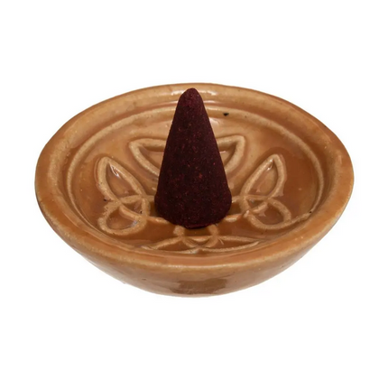 Incense Cones met Houder - Wierook Kegel - Rose & Oud Noir - Zwarte Roos