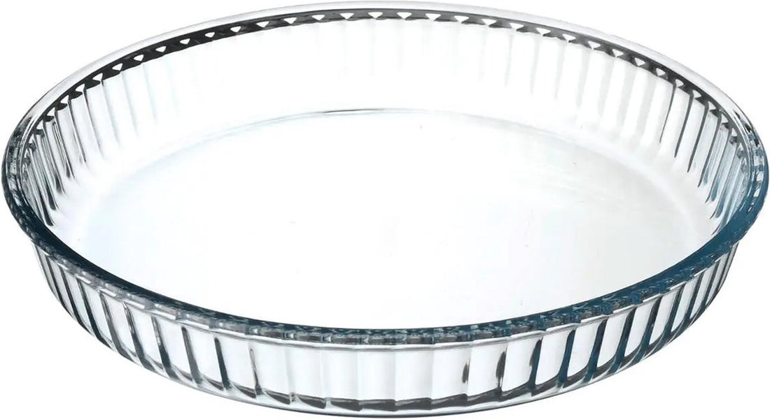 Plat à four rond - Transparent - Verre - D32/H5 cm