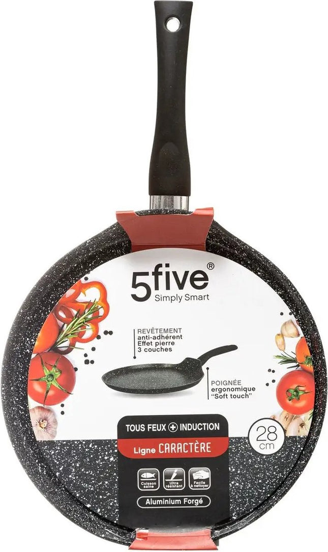 Pannenkoekenpan - Alle kookplaten/warmtebronnen geschikt - zwart - Dia 28 cm