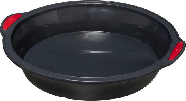 Secret de Gourmet Taarten bakken bakvorm - anti-aanbak laag - zwart - 24 x 6.2 cm