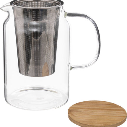 Secret de Gourmet Theepot - glas/bamboe - 900 ml