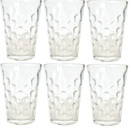 Glazen druppelstructuur 21 cl Transparant 6 stuk(s)
