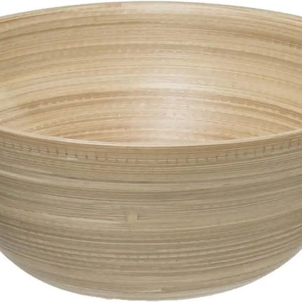 Slakom/serveer schaaltjes - bamboe - beige- D25 cm