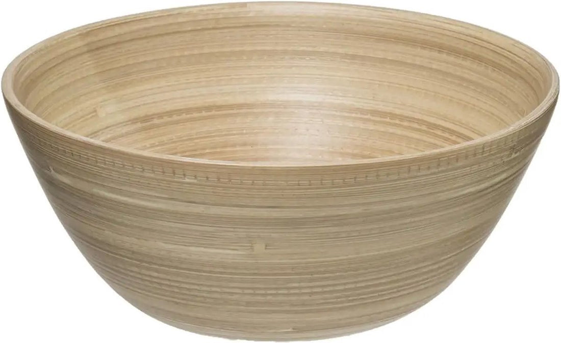 Saladier/plats de service - bambou - beige - D25 cm