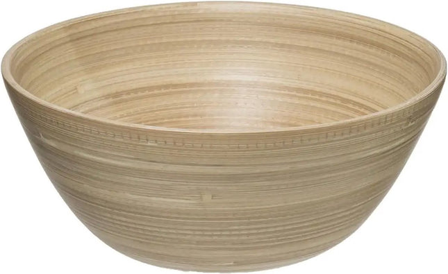 Slakom/serveer schaaltjes - bamboe - beige- D25 cm