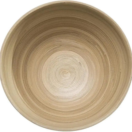Slakom/serveer schaaltjes - bamboe - beige- D25 cm