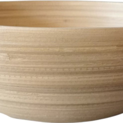 Slakom/serveer schaaltjes - bamboe - beige- D25 cm