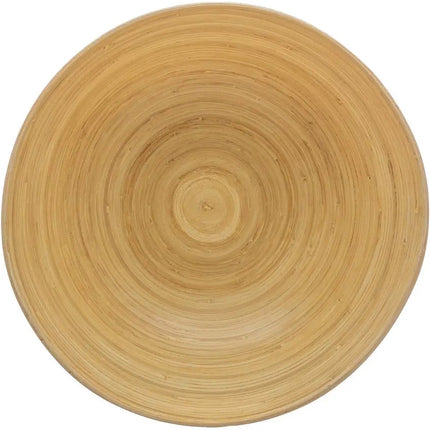 Slakom/serveer schaal - bamboe - wit- D25 cm
