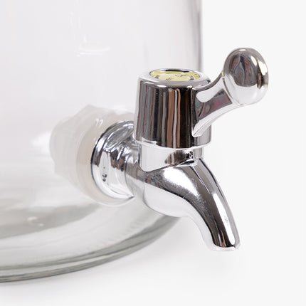 Set van 5 – 3L Karaf met Anti-Druppelkraan + 4 Glazen (390ml) – Ideaal voor Frisdranken, Limonade & Sappen – Stijlvol Servies voor Feesten, BBQ’s en Buitenlunch