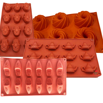 Voordeel set Silicone Non-Stick bakvormen 4 stk.