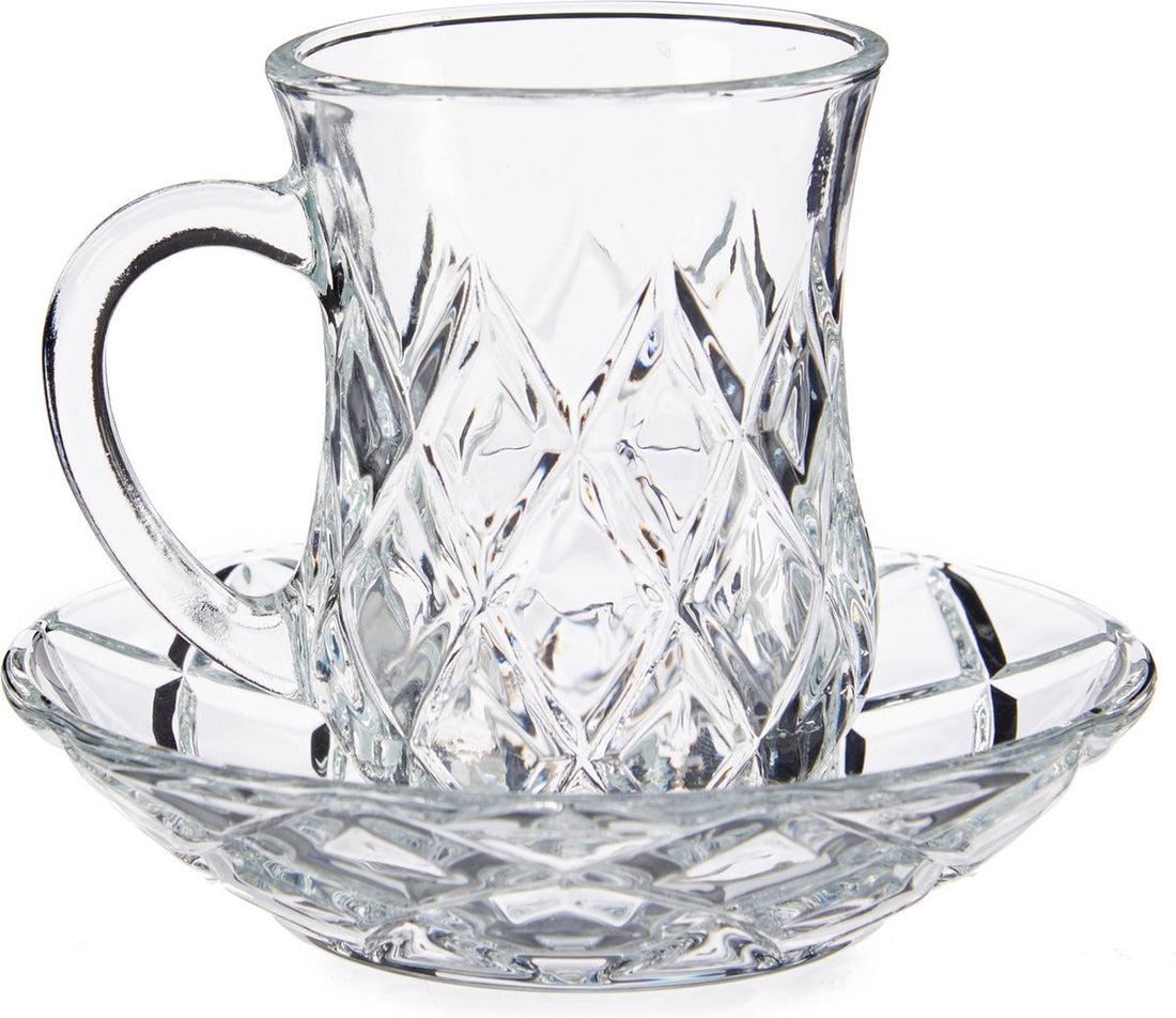 Lot de 4 tasses à thé avec soucoupe 125 ml