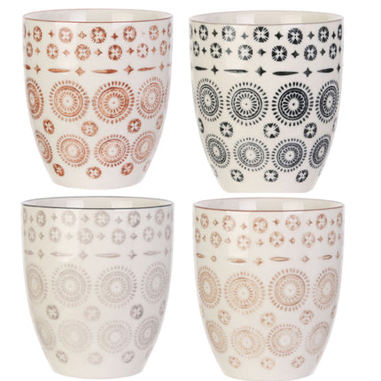 SET 4 oosterse bekers 250 ML