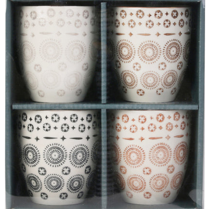 SET 4 oosterse bekers 250 ML