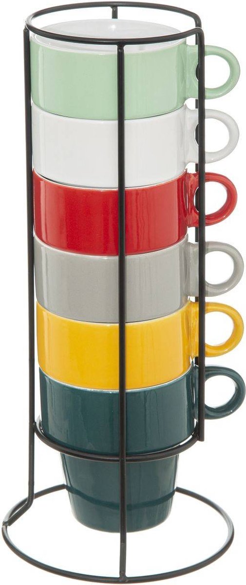 Set van 6 koffiekopjes Secret de Gourmet Met steun