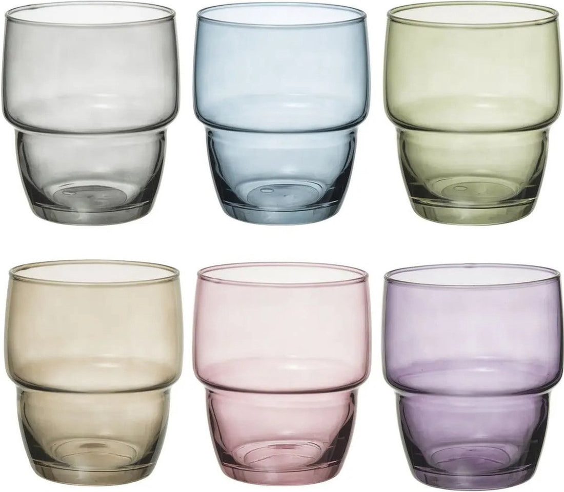 Lot de 6 verres à eau/jus empilables 280 ml