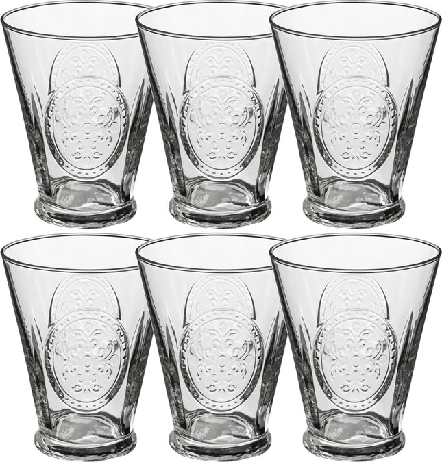 Set van 6x stuks tumbler glazen Carmela 340 ml van glas - Drinkglazen - Waterglazen