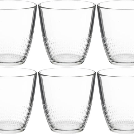 Set van 6x stuks water/sap glazen Claudi 250 ml van glas