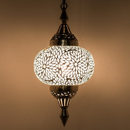 Mozaïek lamp Gaya transparant/ wit
