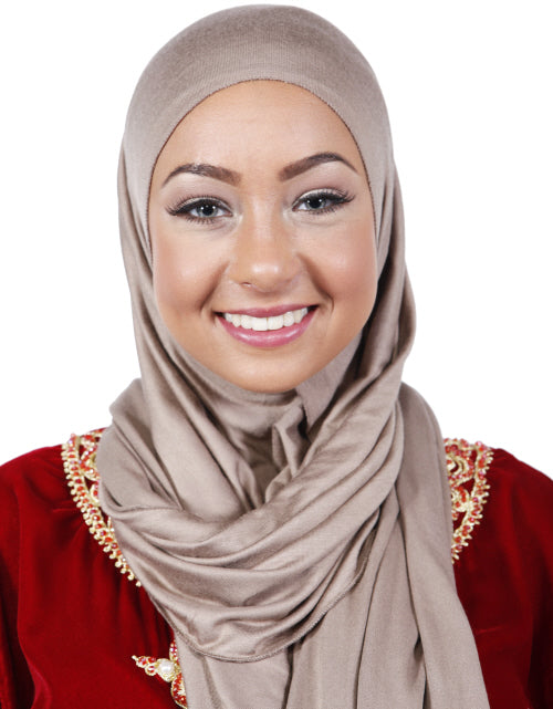 Katoenen stretch sjaal – hoofddoek van katoen, niet doorschijnend, 170 x 60 cm – foto 3