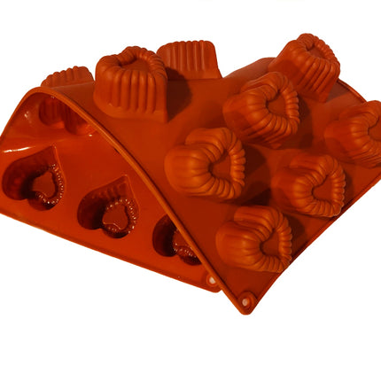 Siliconen Bakmal - bakvorm mini hartjes