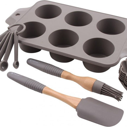 12 delige siliconen bak set voor muffins of cupcakes - Bakvorm