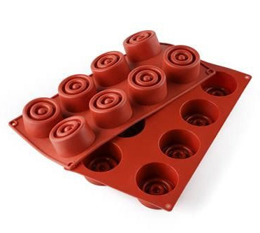 Siliconen Bakvorm swirly cilinders
