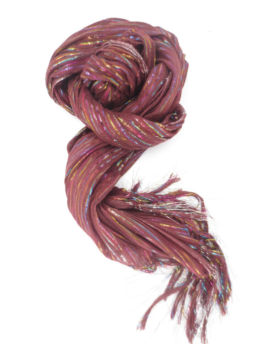 Scarf with glitter stripes