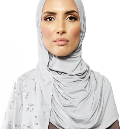 Jersey Hijab Square Stones
