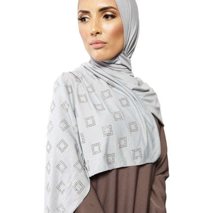 Jersey Hijab Square Stones