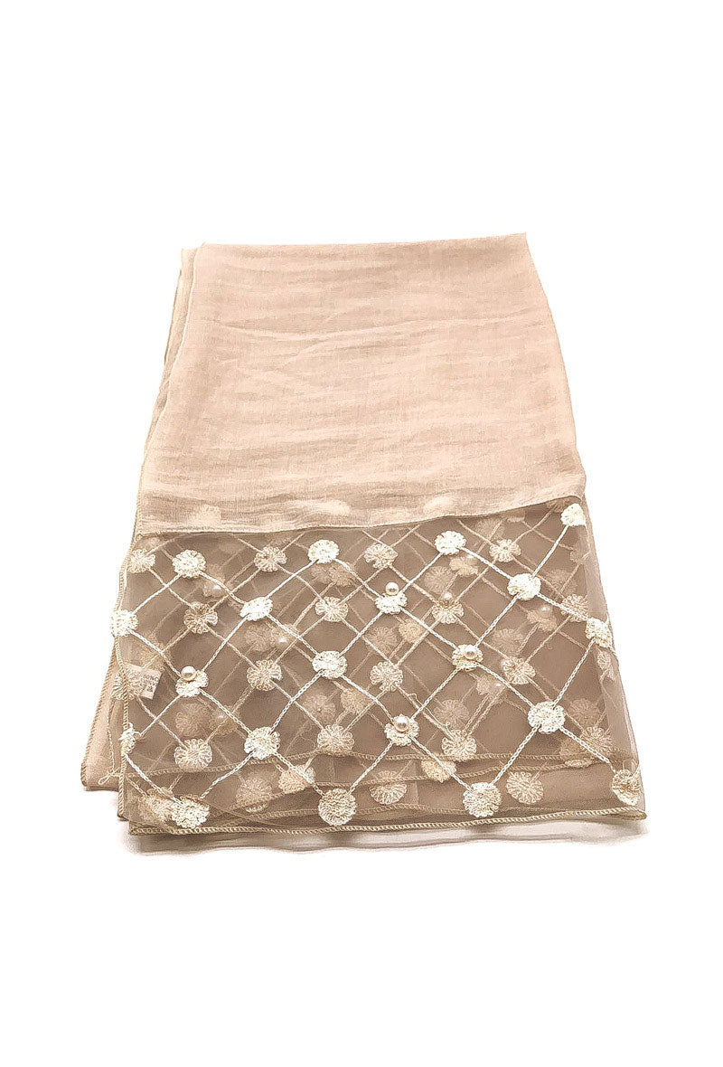 Foulard motif perles