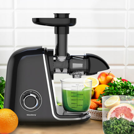 Klausberg Slow Juicer– 150W | 700 ml | Cold Press | Groenten en Fruitpers | Luxe Design & Hoog Saprendement