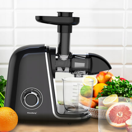 Klausberg Slow Juicer – 150W - 700ml | Groenten en Fruitpers – Met Pulpreservoir