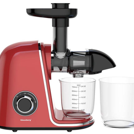 Klausberg Slow Juicer – 150W - 700ml | Groenten en Fruitpers – Met Pulpreservoir