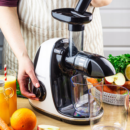Klausberg Slow Juicer– 150W | 700 ml | Cold Press | Groenten en Fruitpers | Luxe Design & Hoog Saprendement