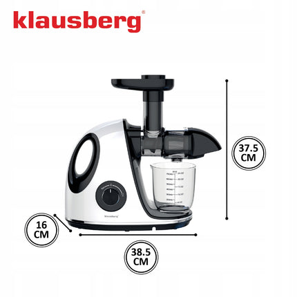 Klausberg Slow Juicer– 150W | 700 ml | Cold Press | Groenten en Fruitpers | Luxe Design & Hoog Saprendement