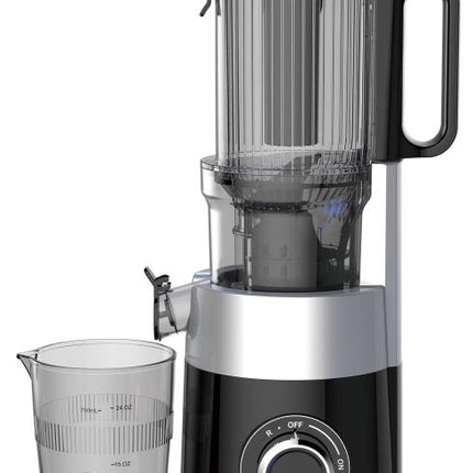 Klausberg KB-7871 Slowjuicer – Cold Press - Stille verticale juicer sapcentrifuge met brede vulopening – Fruitpers - Zwart/Zilver
