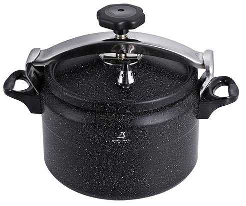 Autocuiseur noir 8 litres avec revêtement antiadhésif aspect marbre