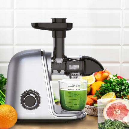 Klausberg Slow Juicer – 150W - 700ml | Groenten en Fruitpers – Met Pulpreservoir