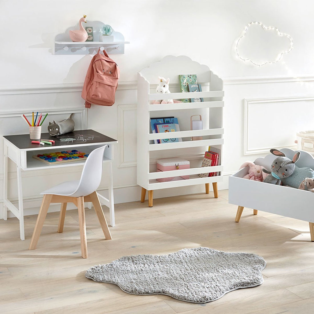 Atmosphera speelgoedkist Wolk – opbergkist voor de kinderkamer, wit of roze – foto 6