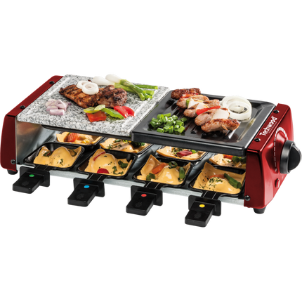 Techwood – grill – raclette – steengrill – Gourmetstel 3-in-1 – 8 personen