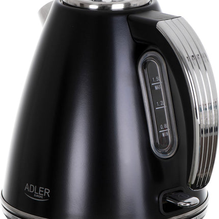 Adler AD 1343 - Stalen waterkoker - 1.5 liter - Strix - zwart