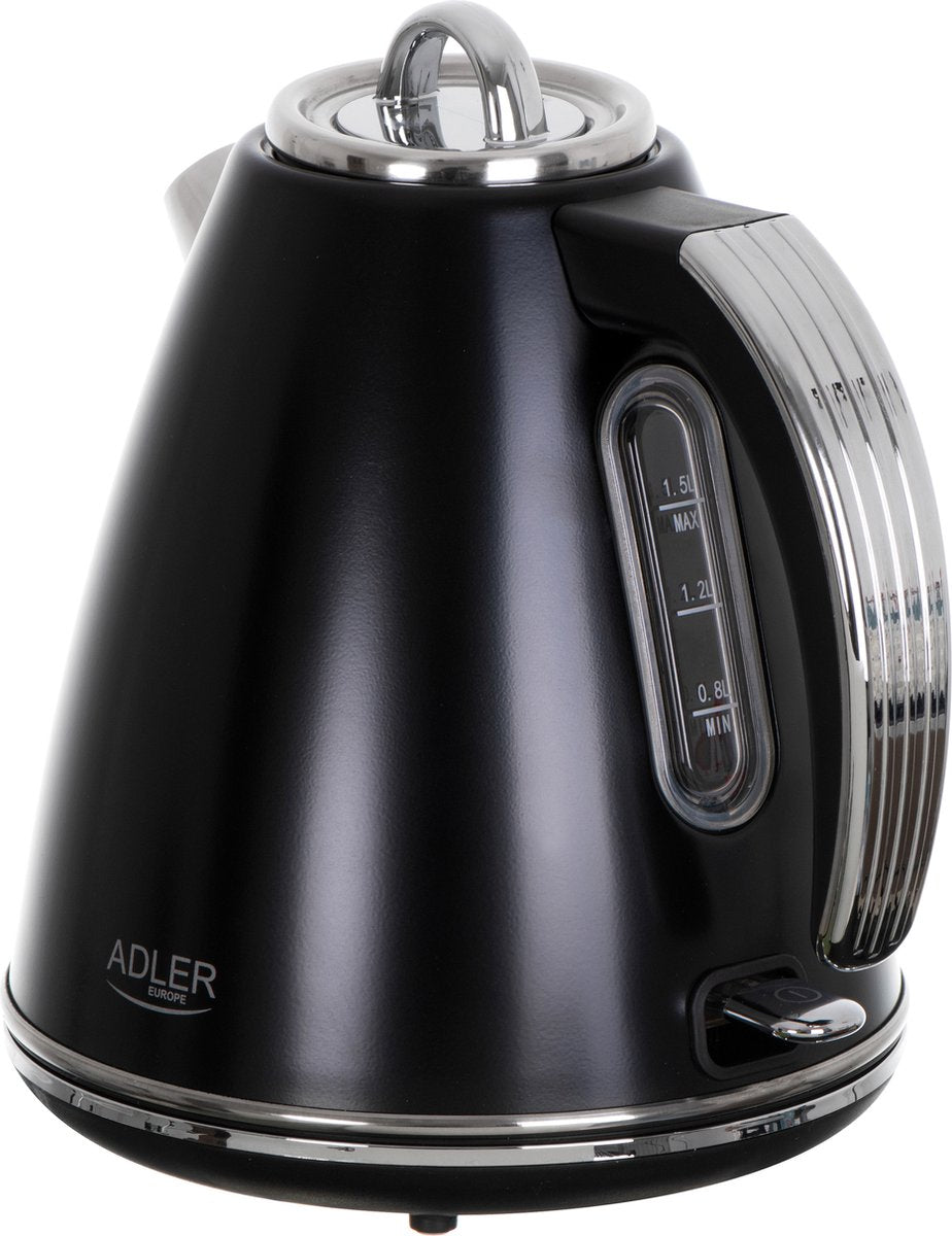 Adler AD 1343 - Stainless steel electric kettle - 1.5 litres - Strix - black